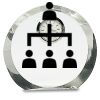 [CRY169] 4.5" Round Crystal Clock Thumbnail