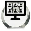 [CRY169] 4.5" Round Crystal Clock Thumbnail