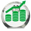 [CRY169] 4.5" Round Crystal Clock Thumbnail