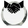 [CRY169] 4.5" Round Crystal Clock Thumbnail