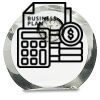 [CRY169] 4.5" Round Crystal Clock Thumbnail