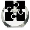 [CRY169] 4.5" Round Crystal Clock Thumbnail