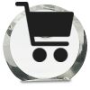 [CRY169] 4.5" Round Crystal Clock Thumbnail