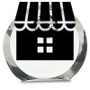 [CRY169] 4.5" Round Crystal Clock Thumbnail