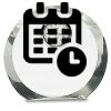 [CRY169] 4.5" Round Crystal Clock Thumbnail