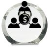 [CRY169] 4.5" Round Crystal Clock Thumbnail