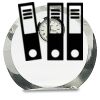[CRY169] 4.5" Round Crystal Clock Thumbnail