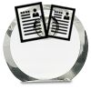 [CRY169] 4.5" Round Crystal Clock Thumbnail