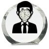 [CRY169] 4.5" Round Crystal Clock Thumbnail
