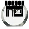 [CRY169] 4.5" Round Crystal Clock Thumbnail