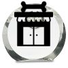 [CRY169] 4.5" Round Crystal Clock Thumbnail