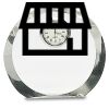 [CRY169] 4.5" Round Crystal Clock Thumbnail