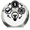 [CRY169] 4.5" Round Crystal Clock Thumbnail