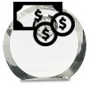 [CRY169] 4.5" Round Crystal Clock Thumbnail