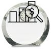[CRY169] 4.5" Round Crystal Clock Thumbnail
