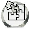 [CRY169] 4.5" Round Crystal Clock Thumbnail