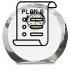 [CRY169] 4.5" Round Crystal Clock Thumbnail