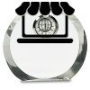 [CRY169] 4.5" Round Crystal Clock Thumbnail