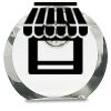 [CRY169] 4.5" Round Crystal Clock Thumbnail
