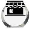 [CRY169] 4.5" Round Crystal Clock Thumbnail