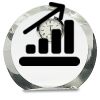 [CRY169] 4.5" Round Crystal Clock Thumbnail