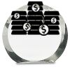 [CRY169] 4.5" Round Crystal Clock Thumbnail