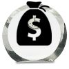 [CRY169] 4.5" Round Crystal Clock Thumbnail