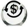 [CRY169] 4.5" Round Crystal Clock Thumbnail