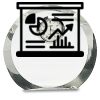 [CRY169] 4.5" Round Crystal Clock Thumbnail