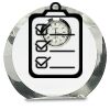 [CRY169] 4.5" Round Crystal Clock Thumbnail