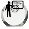 [CRY169] 4.5" Round Crystal Clock Thumbnail
