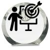 [CRY169] 4.5" Round Crystal Clock Thumbnail