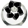 [CRY169] 4.5" Round Crystal Clock Thumbnail