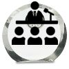[CRY169] 4.5" Round Crystal Clock Thumbnail