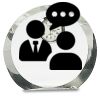 [CRY169] 4.5" Round Crystal Clock Thumbnail