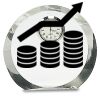 [CRY169] 4.5" Round Crystal Clock Thumbnail