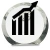 [CRY169] 4.5" Round Crystal Clock Thumbnail