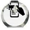 [CRY169] 4.5" Round Crystal Clock Thumbnail