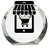 [CRY169] 4.5" Round Crystal Clock Thumbnail