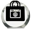 [CRY169] 4.5" Round Crystal Clock Thumbnail