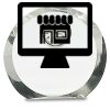 [CRY169] 4.5" Round Crystal Clock Thumbnail