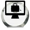 [CRY169] 4.5" Round Crystal Clock Thumbnail