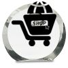 [CRY169] 4.5" Round Crystal Clock Thumbnail