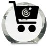 [CRY169] 4.5" Round Crystal Clock Thumbnail