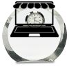 [CRY169] 4.5" Round Crystal Clock Thumbnail