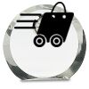 [CRY169] 4.5" Round Crystal Clock Thumbnail