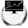 [CRY169] 4.5" Round Crystal Clock Thumbnail