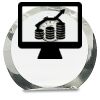 [CRY169] 4.5" Round Crystal Clock Thumbnail