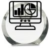 [CRY169] 4.5" Round Crystal Clock Thumbnail