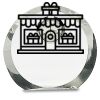 [CRY169] 4.5" Round Crystal Clock Thumbnail
